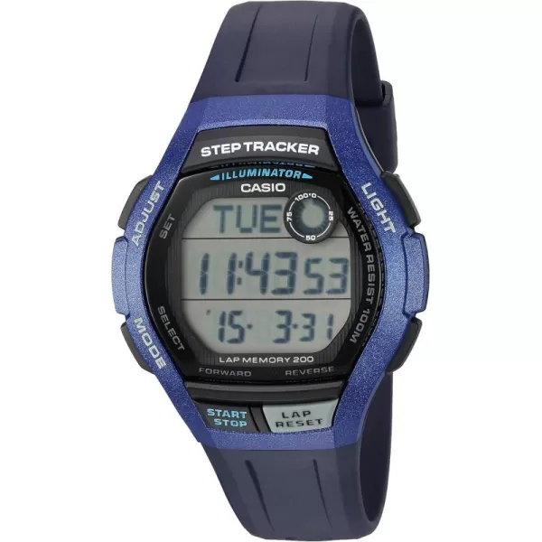 Casio Mens WS 2000H 2AVCF Step Tracker Digital Display Quartz Blue Watch