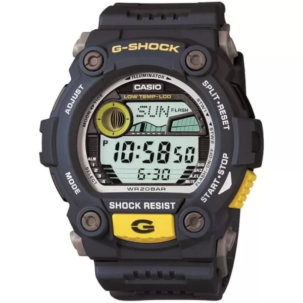 Casio Mens XL Rescue Series GShock Quartz 200M WR Shock Resistant Resin Color Blue Model G79002CR