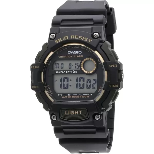 Casio Mud Resistant Stainless Steel Quartz Watch with Resin Strap Black 276 Model TRT110H1A2VCF standard adult