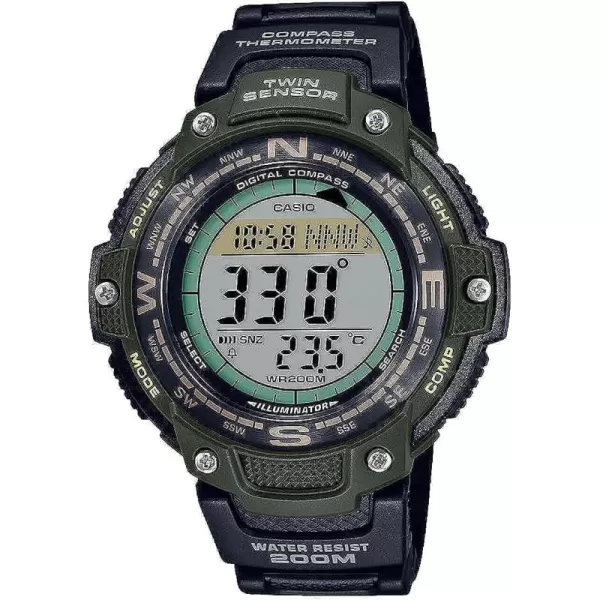 Casio Twin Sensor World Time 200M Water Resistant Digital Compass Watch