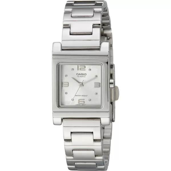 Casio Womens LTP1237D7A SilverTone Shell White Dial Watch