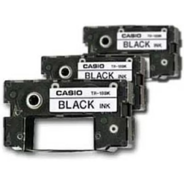 Casio 3Pack Black Ribbons for All CW Disc Title Printers TR18BK3P