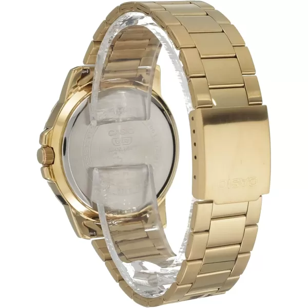 Casio Classic GoldTone Stainless Steel Band Date Indicator Watch Model MTPVD01G1BV