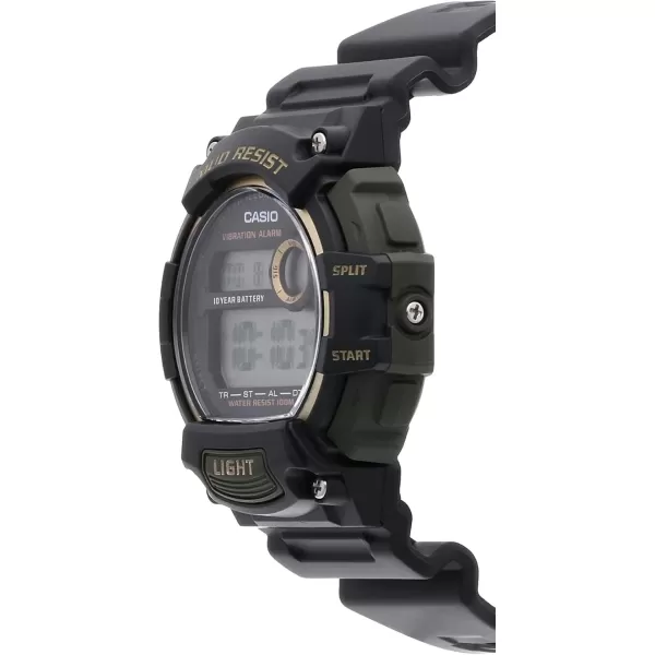 Casio Mud Resistant Stainless Steel Quartz Watch with Resin Strap Black 276 Model TRT110H1A2VCF standard adult