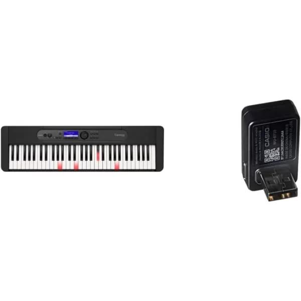 Casio Casiotone LKS450 61Key Portable Keyboard with Key Lighting SystemKeyboard  Adapter