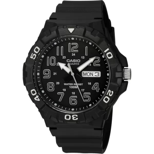 Casio Mens MRW210H1AVCF Diver Style Analog Display Quartz Black Watch