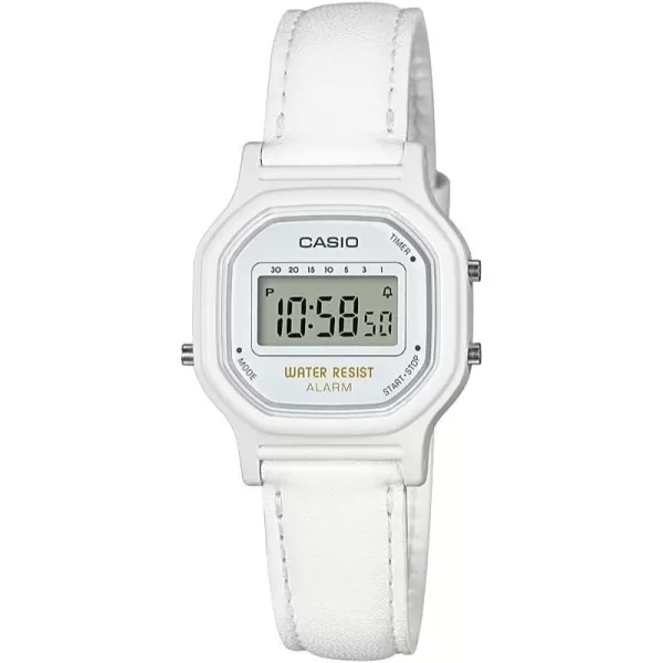 Casio Womens Vintage Quartz Resin Casual Watch ColorWhite Model LA11WL7ACF