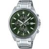 imageCasio Edifice Mens Stainless Steel Chronograph Date Indicator 438mm Watch EFV610D3CVGreen