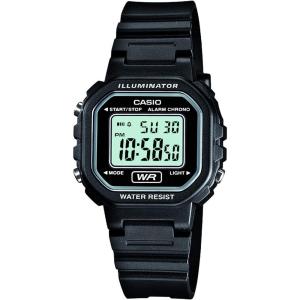 imageCasio LA20WH Series  Womens Digital Watch  Water Resistant  LED Light  Auto Calendar  Date Display  1100 SEC Stopwatch  Regular Time Keeping HR Min SEC PM Date Day  5 Yr BattBlack