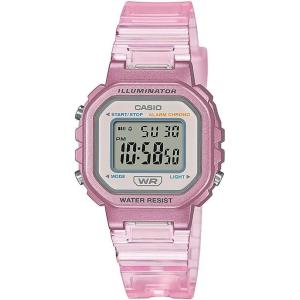imageCasio LA20WH Series  Womens Digital Watch  Water Resistant  LED Light  Auto Calendar  Date Display  1100 SEC Stopwatch  Regular Time Keeping HR Min SEC PM Date Day  5 Yr BattPink