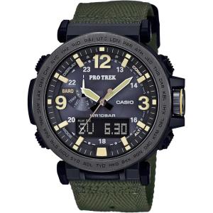 imageCasio PRG600 Series  Pro Trek  100M WR  1100 SEC Stop Watch  CompassAltBaroThermo  Tough Solar PowerAtomic Timekeeping  1100 SEC Stopwatch  Countdown Timer  World TimeGreen