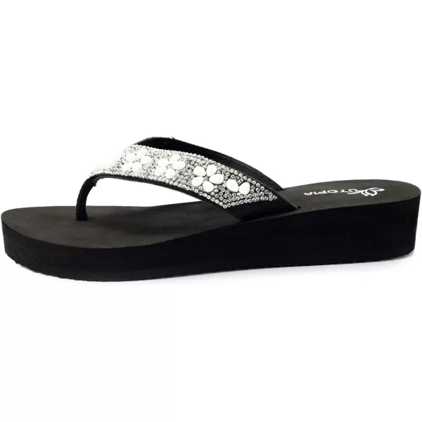 Nova Utopia Womens Casual Summer Wedge SandalsNf12 Silverblack