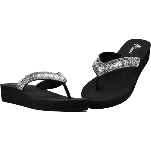 Nova Utopia Womens Casual Summer Wedge SandalsNf17 Silverdiamondd