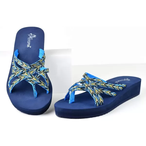 Nova Utopia Womens Casual Summer Wedge SandalsNf20 Cobaltblue