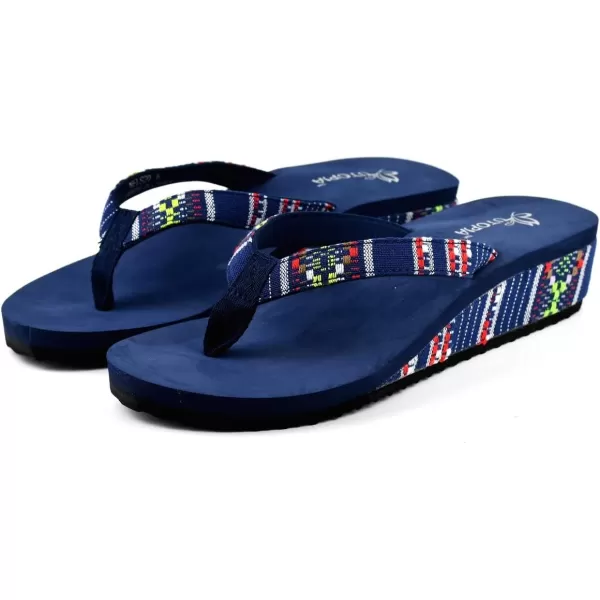 Nova Utopia Womens Casual Summer Wedge SandalsNf20 Mosaicstripe