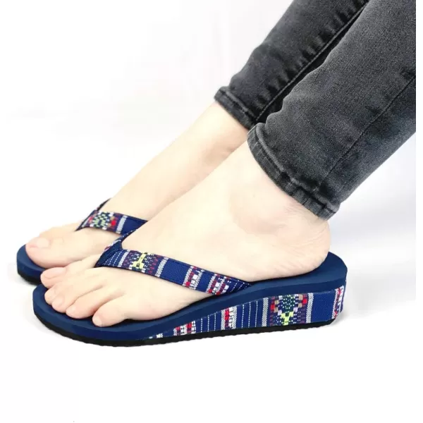 Nova Utopia Womens Casual Summer Wedge SandalsNf20 Mosaicstripe