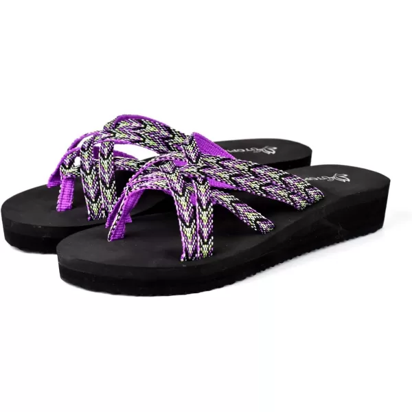 Nova Utopia Womens Casual Summer Wedge SandalsNf20 Purple