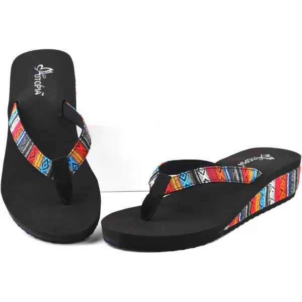 Nova Utopia Womens Casual Summer Wedge SandalsNf20 Vividstripe