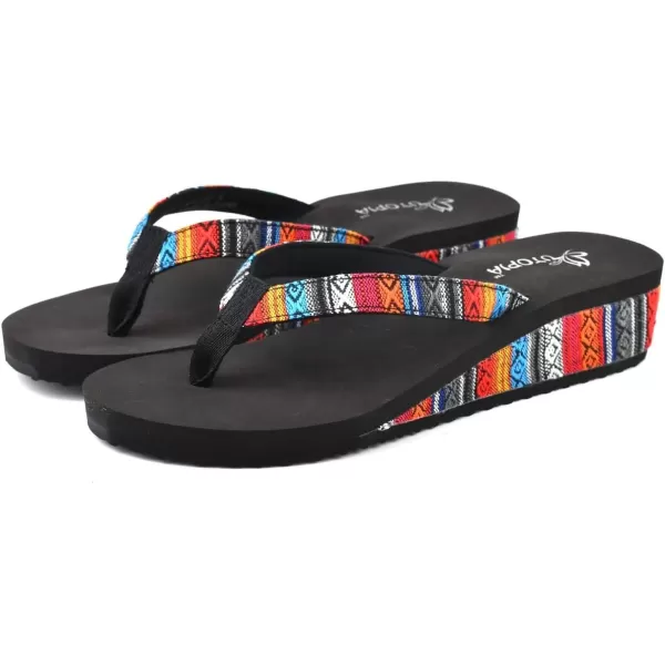 Nova Utopia Womens Casual Summer Wedge SandalsNf20 Vividstripe