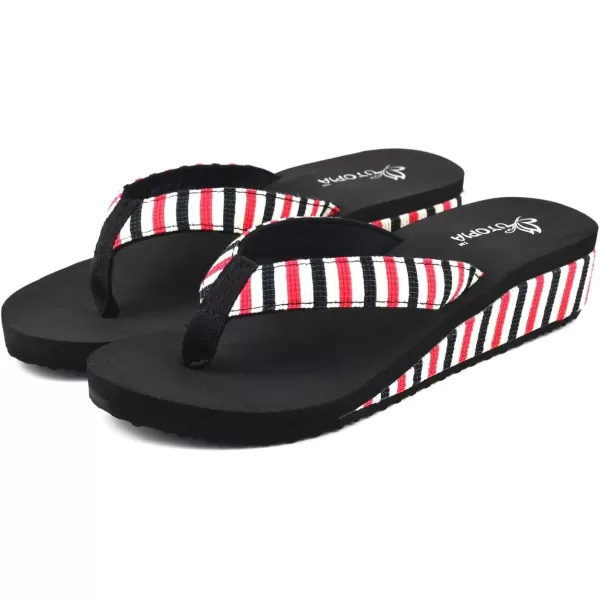 Nova Utopia Womens Casual Summer Wedge SandalsNf21 Canyonstripe