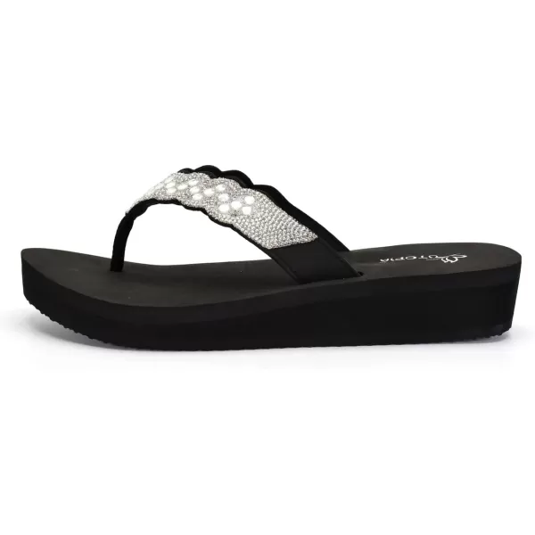 Nova Utopia Womens Casual Summer Wedge SandalsNfls119 Blacksilver