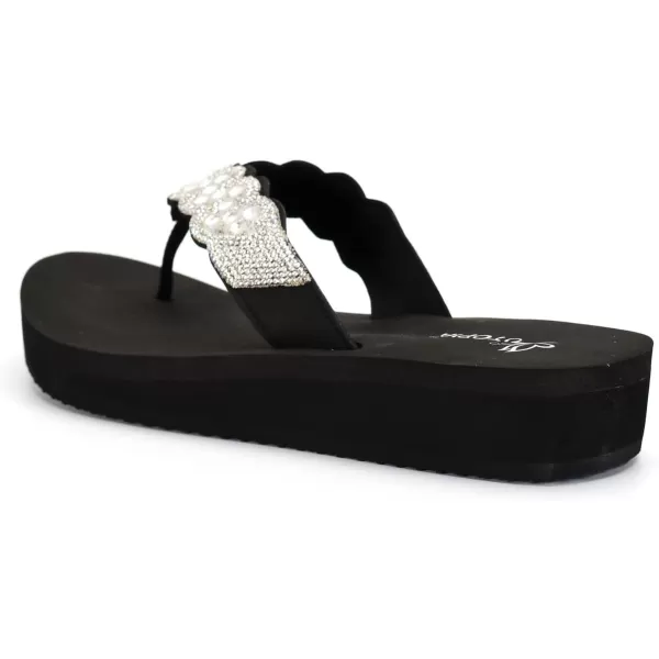 Nova Utopia Womens Casual Summer Wedge SandalsNfls119 Blacksilver