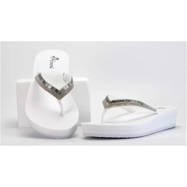 Nova Utopia Womens Casual Summer Wedge SandalsNfls120 White