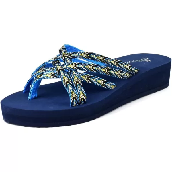 Nova Utopia Womens Casual Summer Wedge SandalsNf20 Cobaltblue