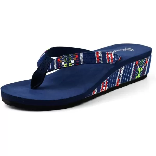 Nova Utopia Womens Casual Summer Wedge SandalsNf20 Mosaicstripe