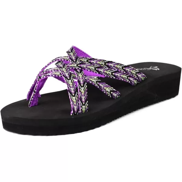 Nova Utopia Womens Casual Summer Wedge SandalsNf20 Purple