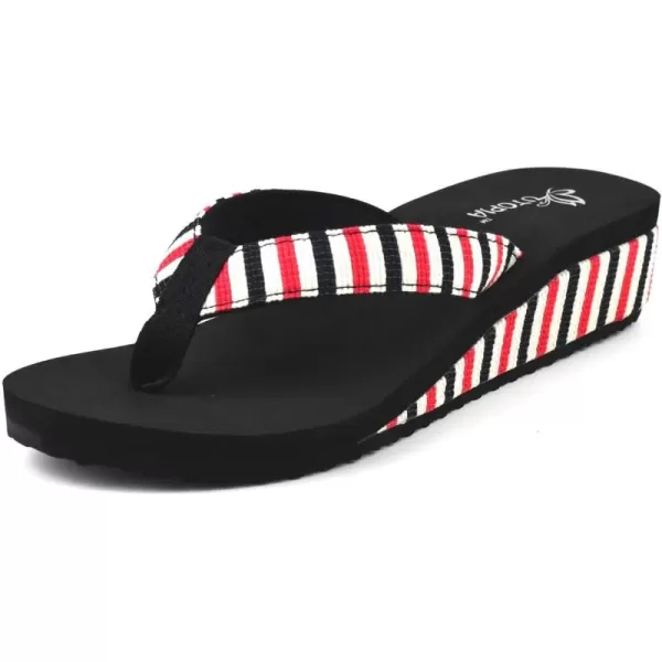Nova Utopia Womens Casual Summer Wedge SandalsNf21 Canyonstripe