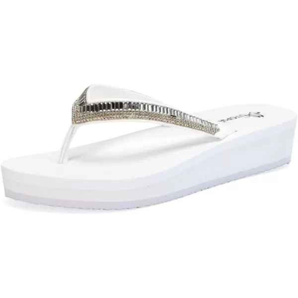 Nova Utopia Womens Casual Summer Wedge SandalsNfls120 White