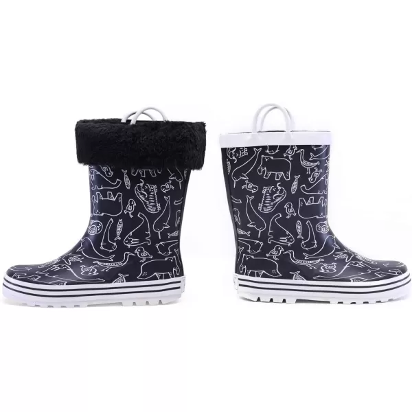 Nova Girls Winter Snow BootsNfrb120b  Animalblack