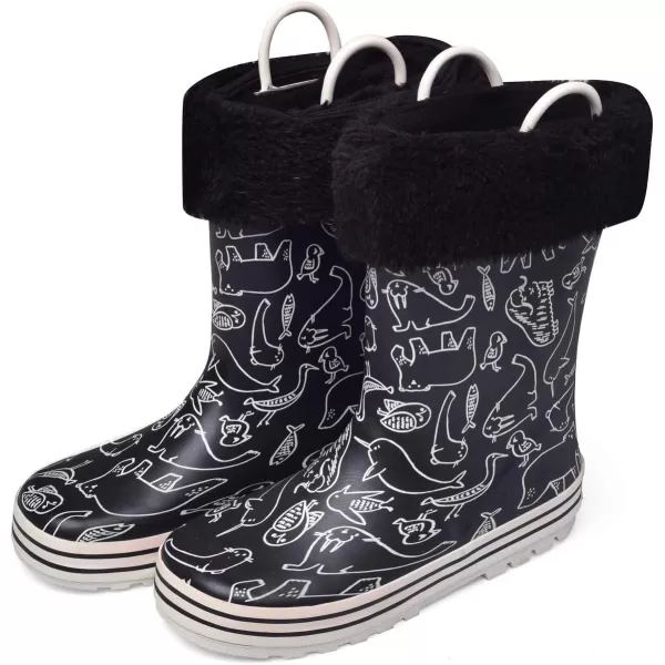 Nova Girls Winter Snow BootsNfrb120b  Animalblack
