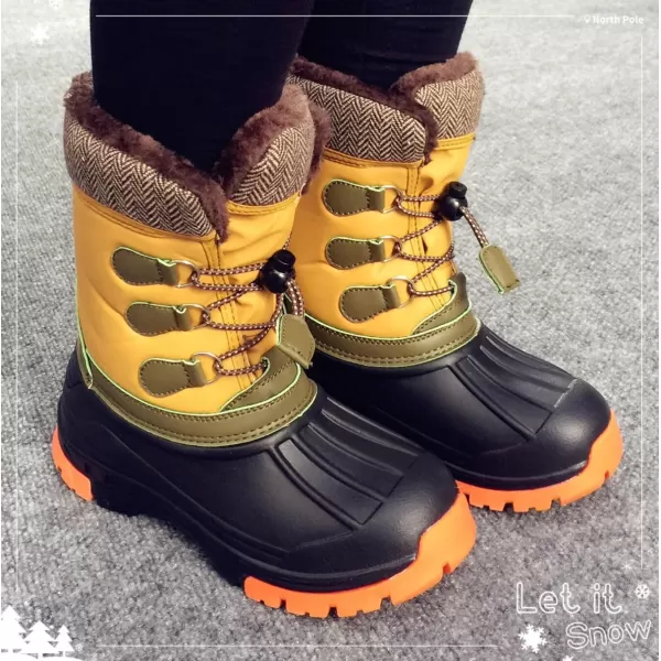 Nova Mountain Boys and Girls Waterproof Winter Snow BootsNfwb01  Khaki