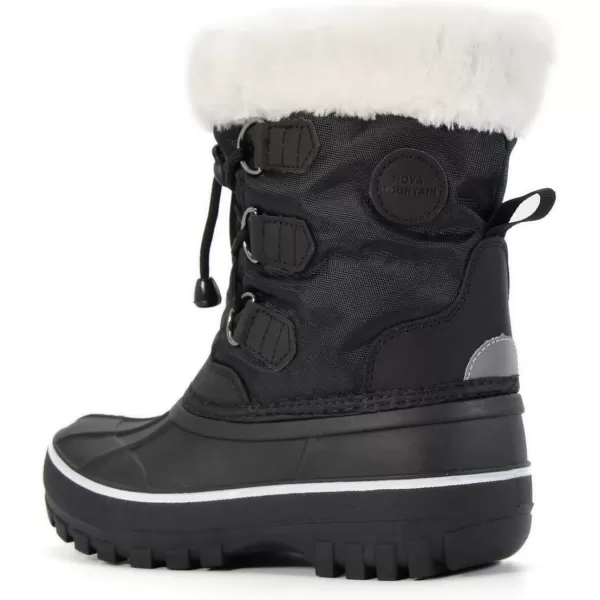 Nova Mountain Boys and Girls Waterproof Winter Snow BootsNfwb111  Black