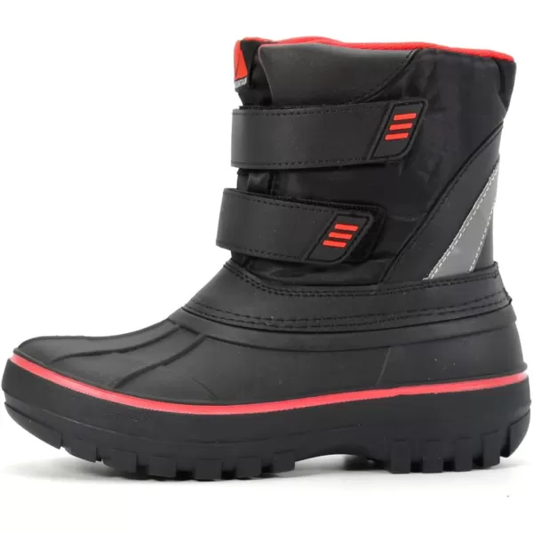 Nova Mountain Boys and Girls Waterproof Winter Snow BootsNfwb111  Blackred