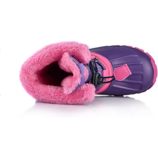 Nova Mountain Boys and Girls Waterproof Winter Snow BootsNfwbb03  Purplefuchsia