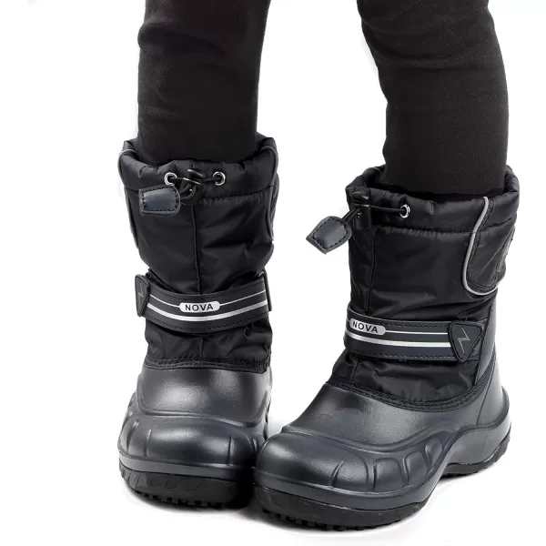 Nova Mountain Boys and Girls Waterproof Winter Snow BootsNfwbn212  Black