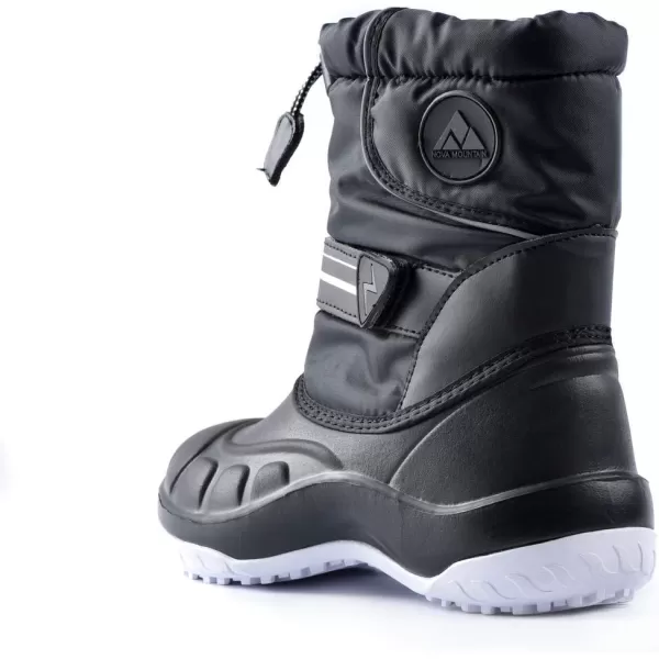 Nova Mountain Boys and Girls Waterproof Winter Snow BootsNfwbnm12  Black
