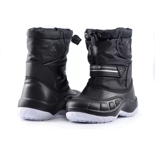 Nova Mountain Boys and Girls Waterproof Winter Snow BootsNfwbnm12  Black