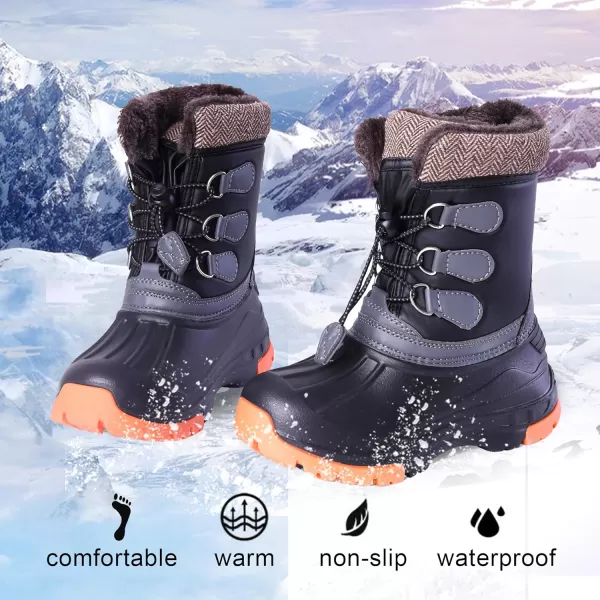 Nova Mountain Boys and Girls Waterproof Winter Snow BootsNfwbnn01  Black