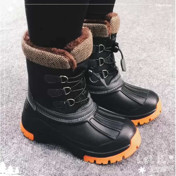 Nova Mountain Boys and Girls Waterproof Winter Snow BootsNfwbnn01  Black