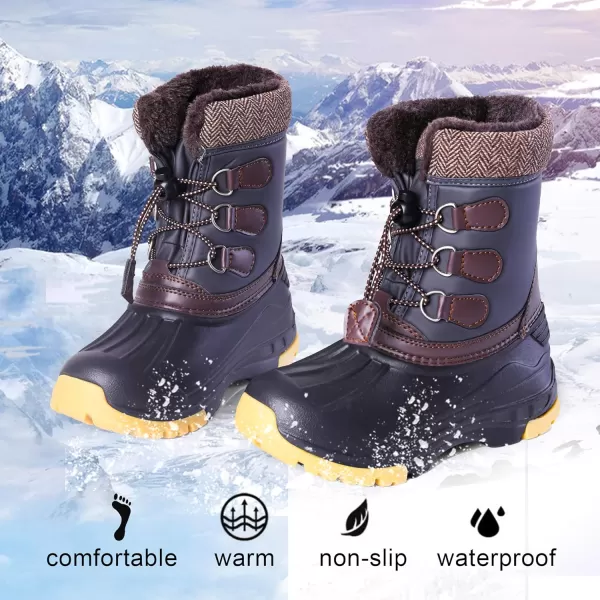 Nova Mountain Boys and Girls Waterproof Winter Snow BootsNfwbnn01  Grey