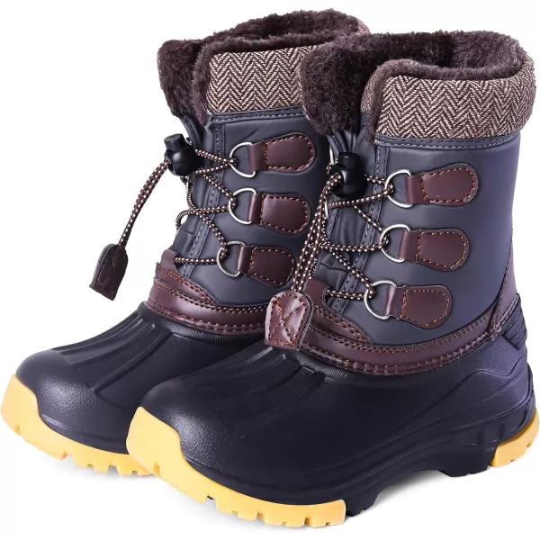 Nova Mountain Boys and Girls Waterproof Winter Snow BootsNfwbnn01  Grey