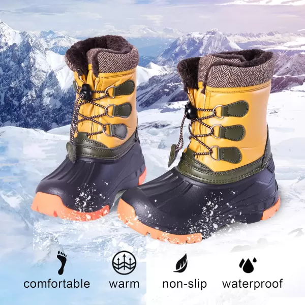Nova Mountain Boys and Girls Waterproof Winter Snow BootsNfwbnn01  Khaki