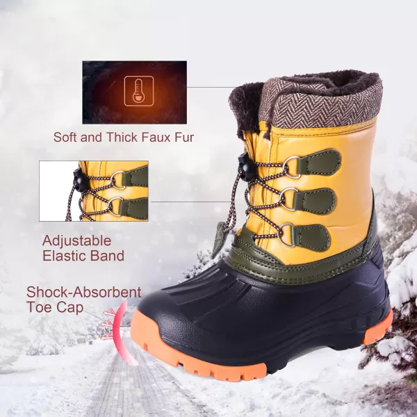 Nova Mountain Boys and Girls Waterproof Winter Snow BootsNfwbnn01  Khaki