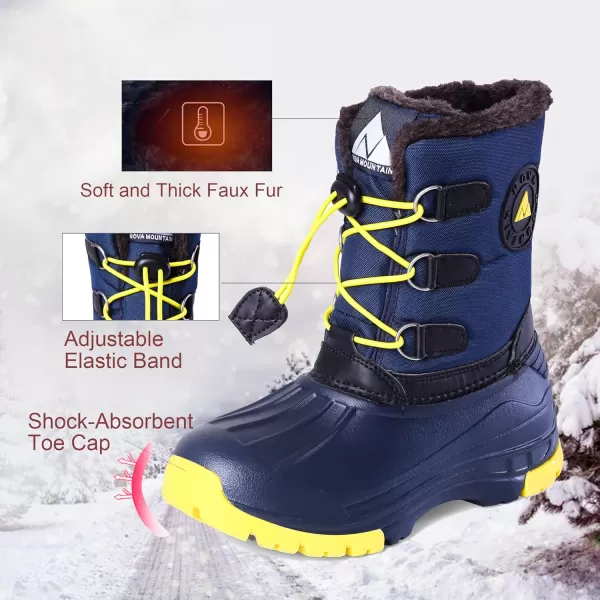 Nova Mountain Boys and Girls Waterproof Winter Snow BootsNfwbnn02  Navy
