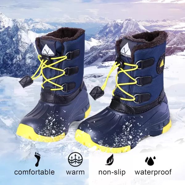 Nova Mountain Boys and Girls Waterproof Winter Snow BootsNfwbnn02  Navy