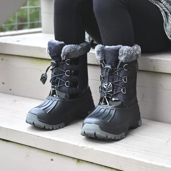 Nova Mountain Boys and Girls Waterproof Winter Snow BootsNfwbnn03  Blackgrey